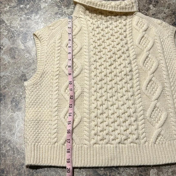 Polo Ralph Lauren Cable Knit Turtleneck Cream Sleeveless Sweater Women’s XS - Picture 7 of 7